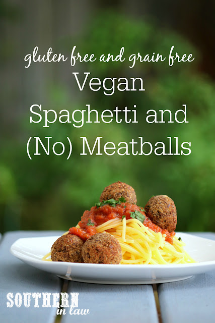 Vegan Spaghetti and Meatballs Recipe - low fat, low carb, grain free, gluten free, nut free, soy free, vegan, meatless, meat free, vegetarian