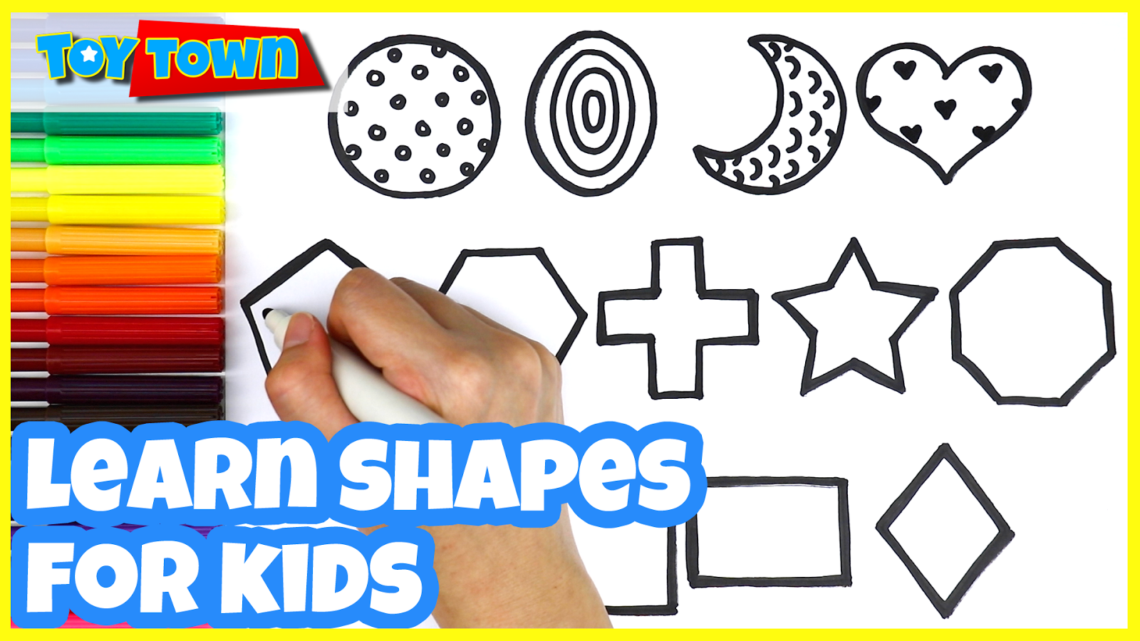Toy Town Kids Learning Videos Preschool Learn Shapes for Toddlers and
