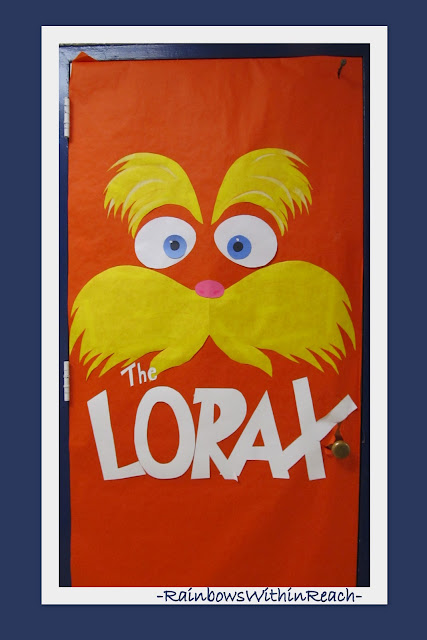 photo of: Classroom Door Decoration for Dr. Seuss book The Lorax