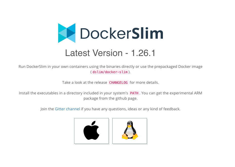 hawksnowlog dockerslim 使ってみた