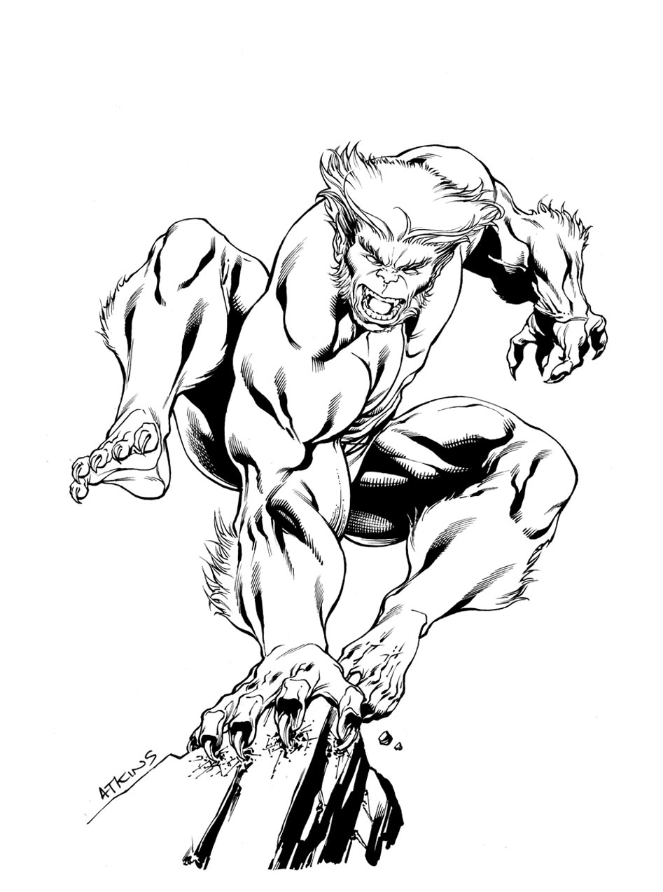 x men coloring pages beast body - photo #12