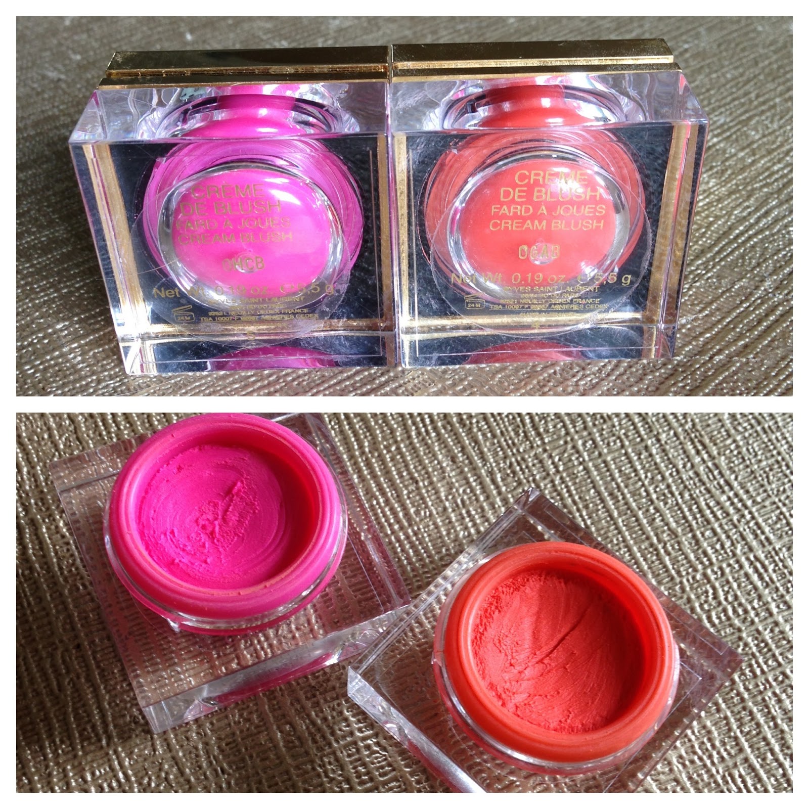 Miaka's Life and Loves YSL Creme de Blush in 4 Bright Coral and 5 Fuchsia Temptation