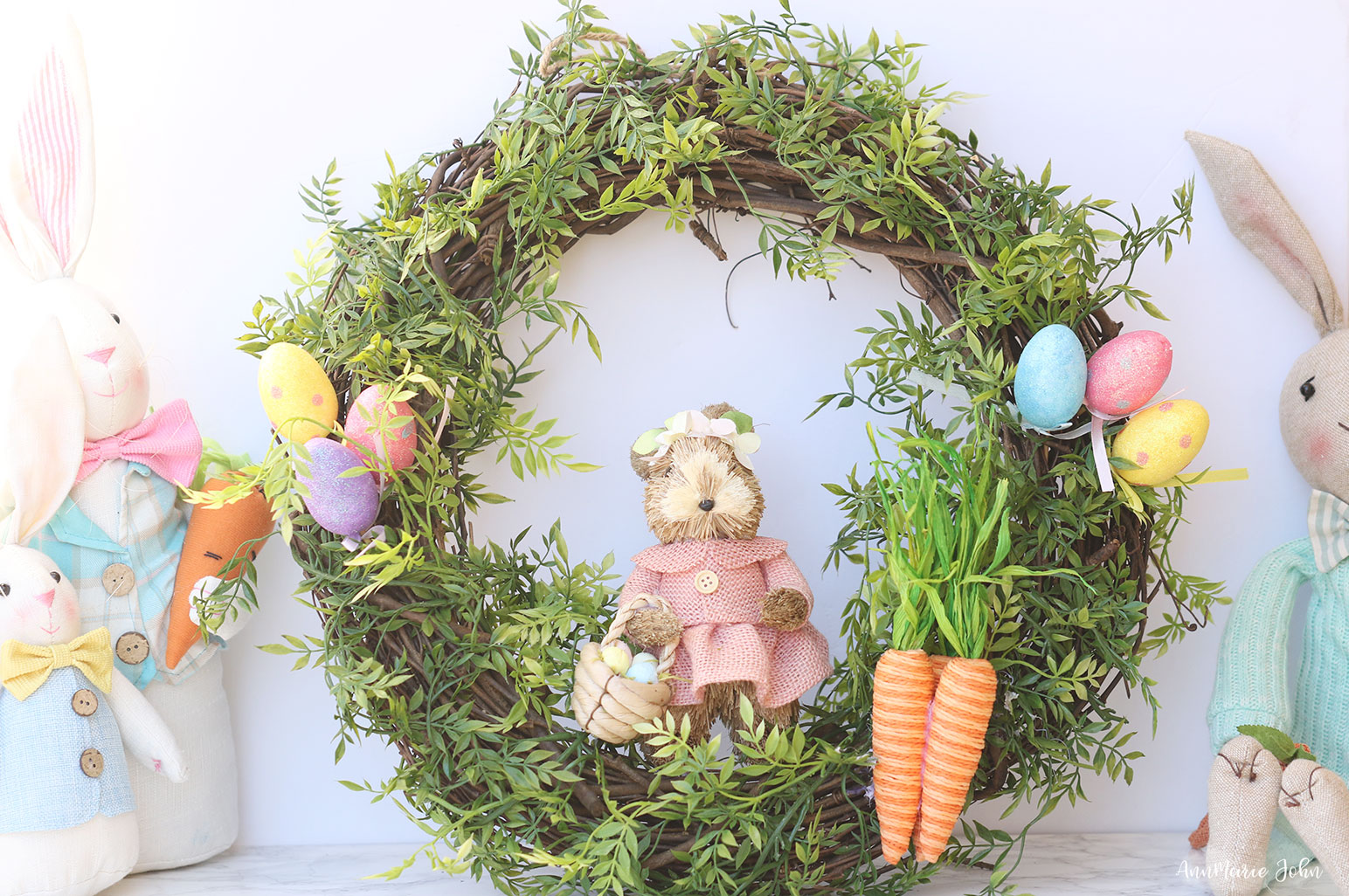 DIY Easter Bunny Wreath