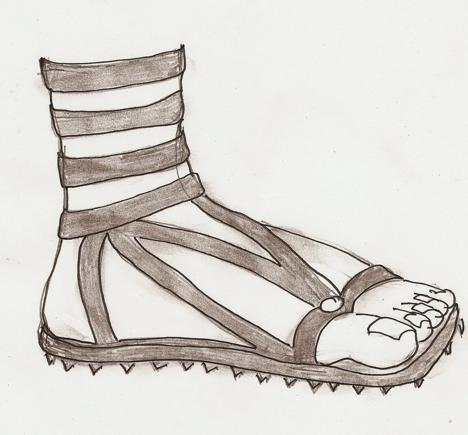History of Sandals: Roman Sandals: Military footwear