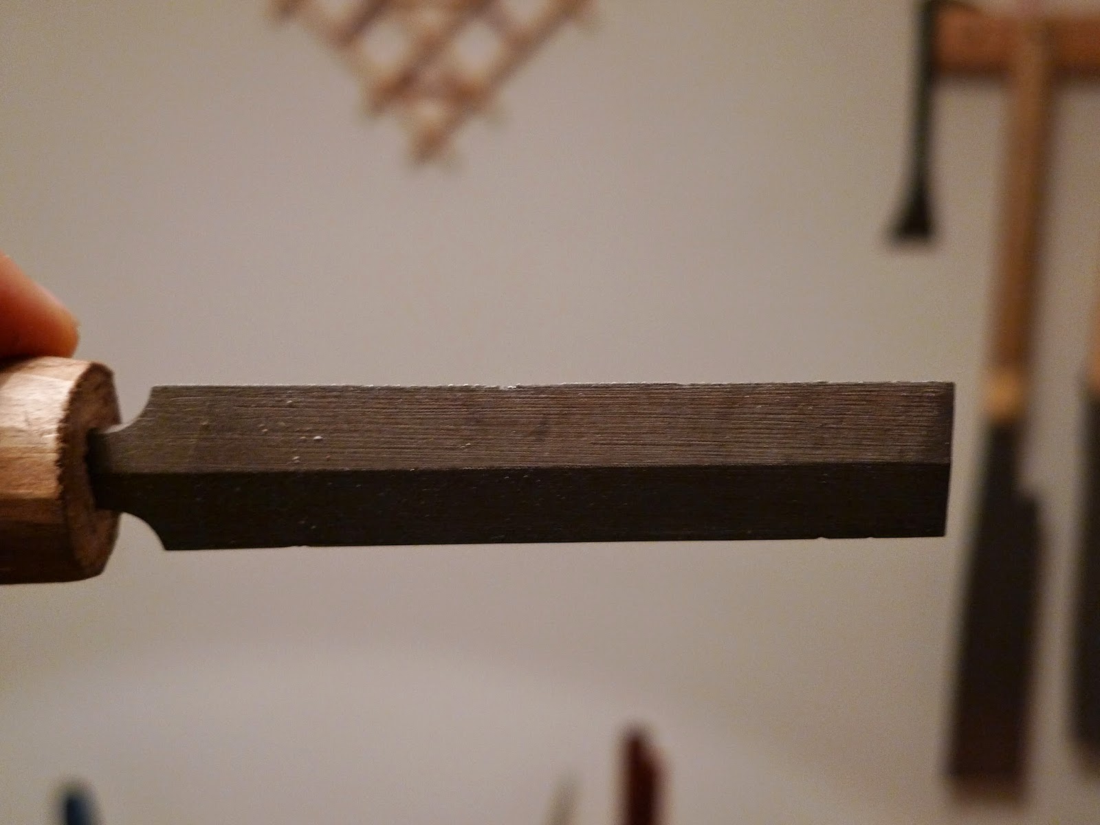 Labor Limae Wooden File and sample cuts.