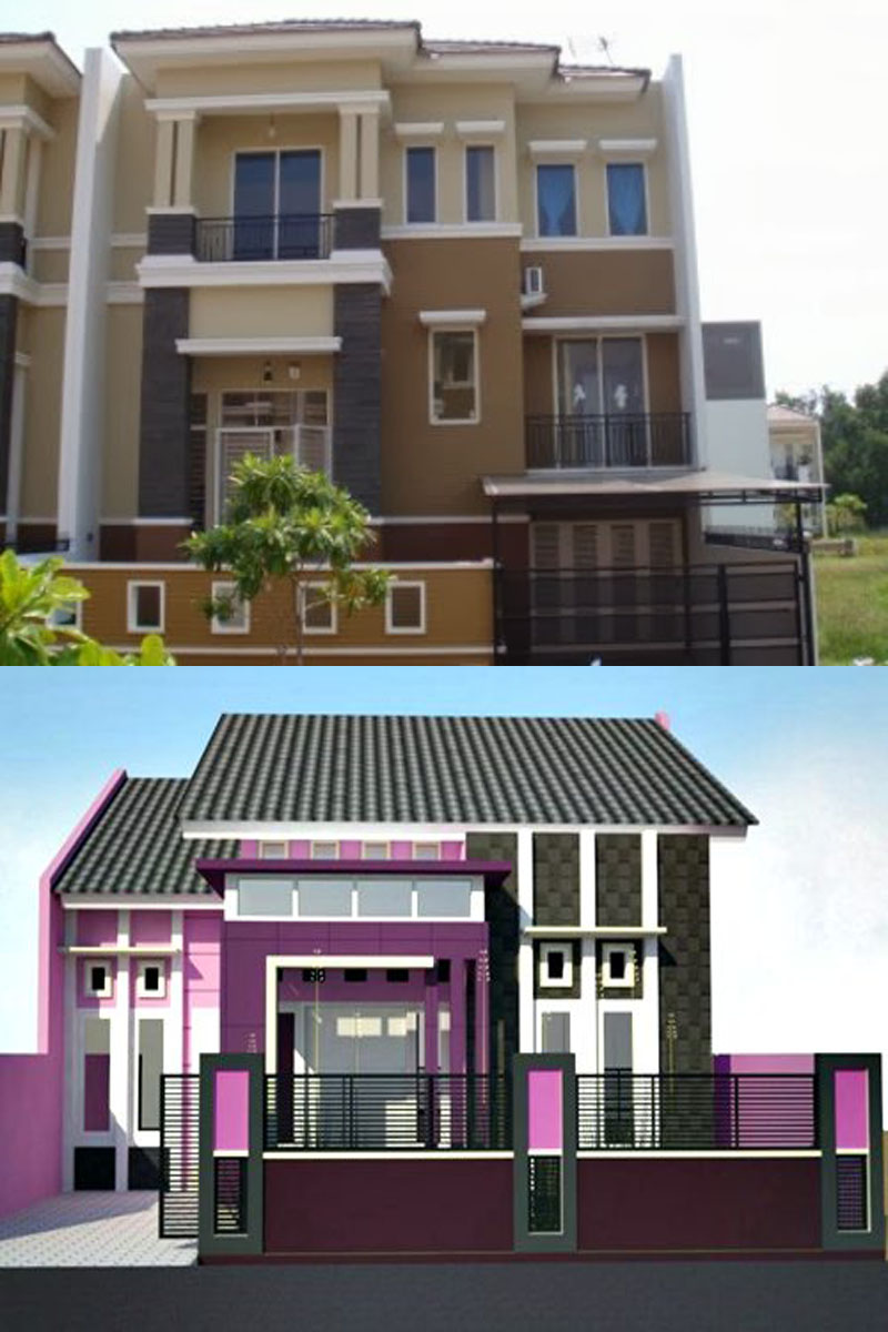 Contoh Cat  Luar Rumah  Desainrumahid com