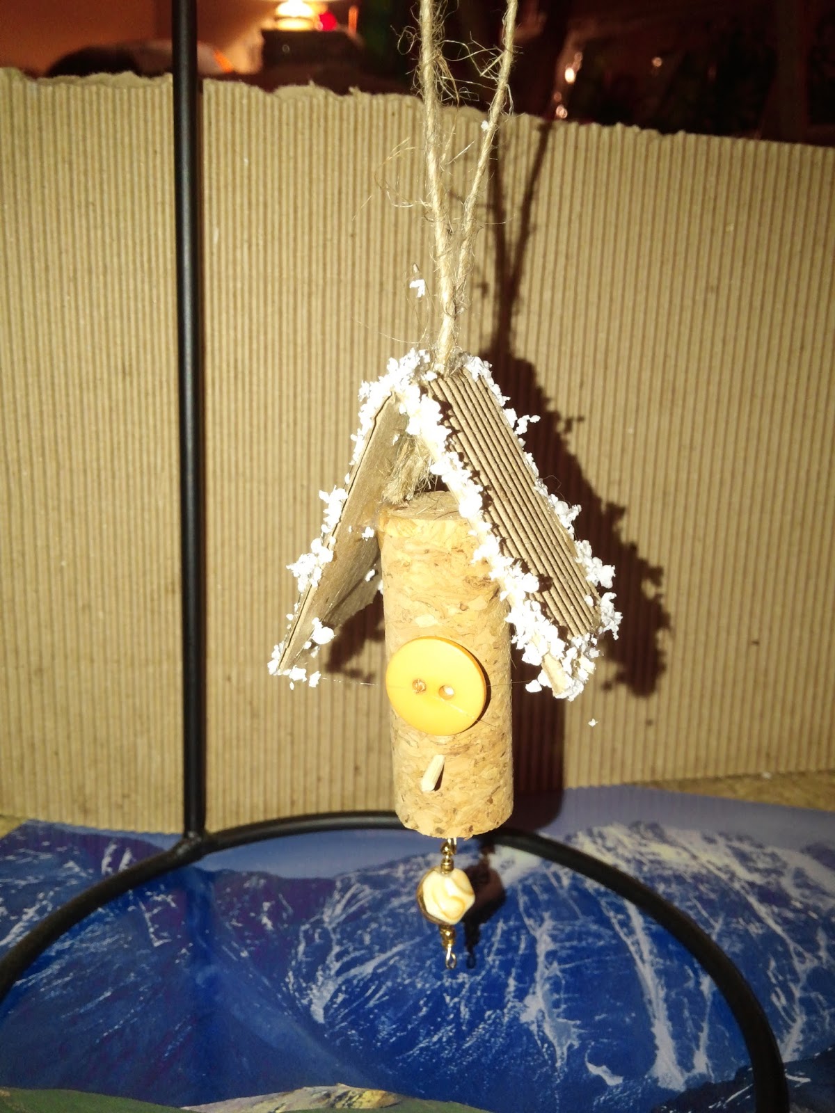 Sheryl's Crafting Corner Cork birdhouse ornament
