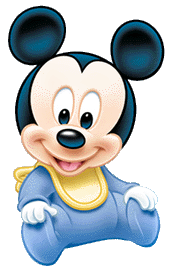 Mickey mouse bebe para invitaciones