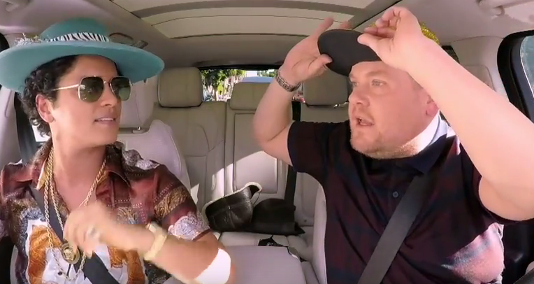 Watch Bruno Mars Carpool Karaoke with James Corden - RnbFlava