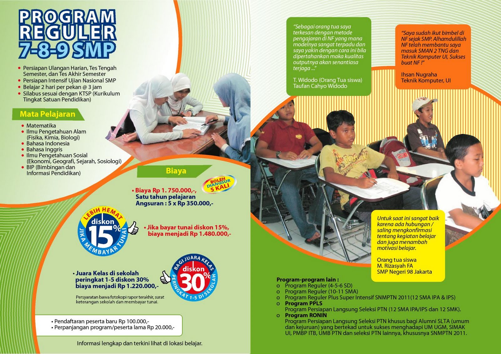 Contoh Brosur Bimbel Erectronic