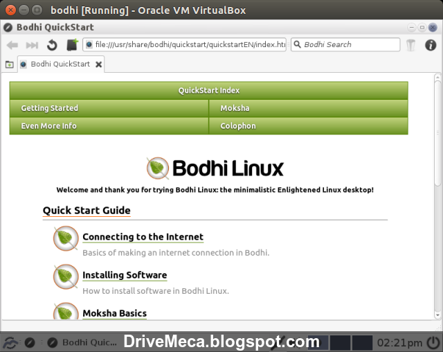 DriveMeca instalando Bodhi Linux paso a paso