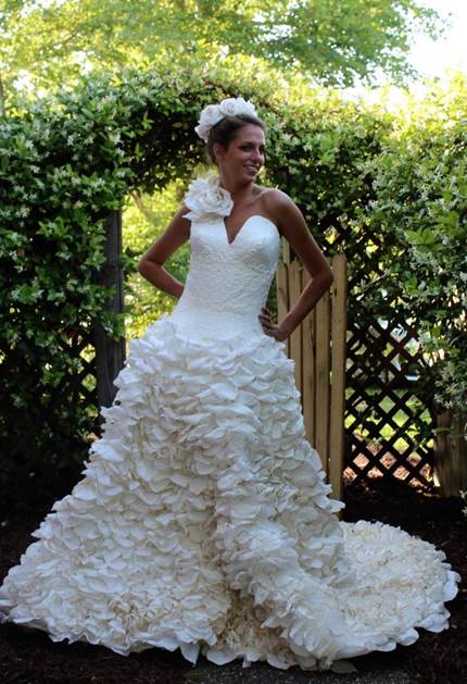 Mimoza Haska Toilet Paper Wedding Dress