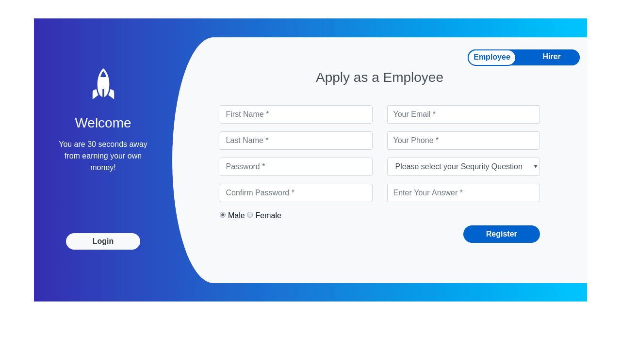 Bootstrap Responsive Design Registration Form