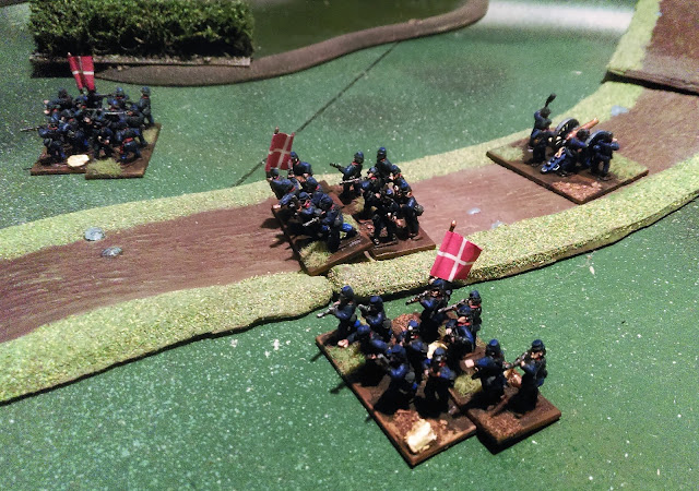 Battle of Oeversee 1864 scenario: Danish Infantry take up defensive postions to try and delay the Austrian advance