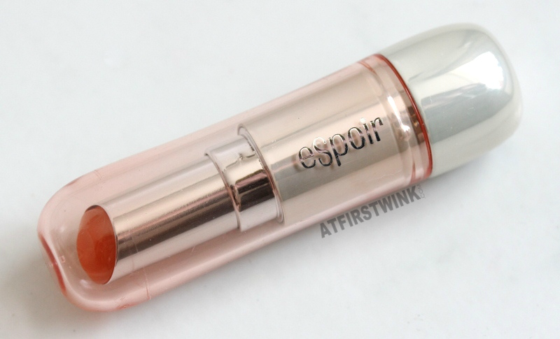 eSpoir tint lip treatment peach pink cherry lipstick tube