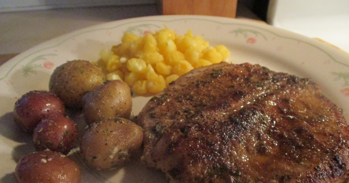 Diab2Cook Cumin Spiced Butterfly Pork Chop w/ Savory Potatoes and