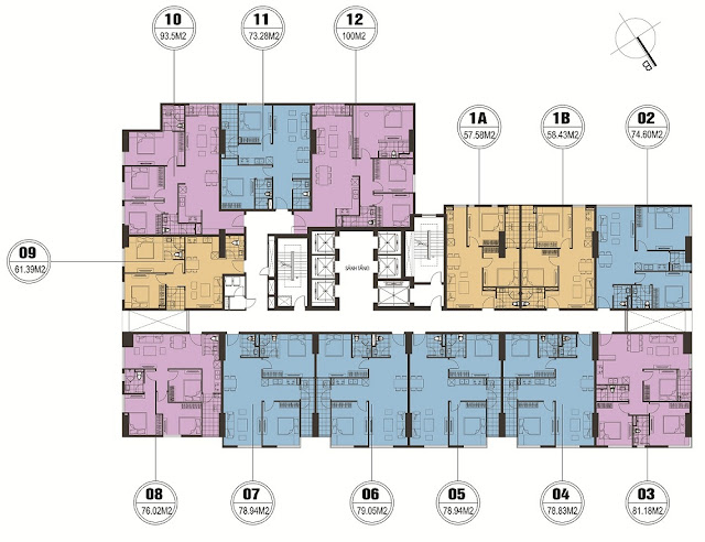 Mặt bằng thiết kế Chung cư FLC Star Tower