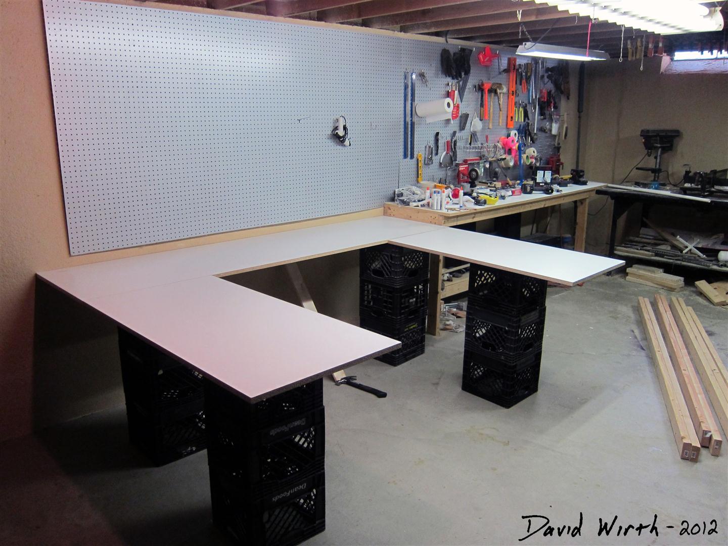 Homemade Craft Table and Workbench