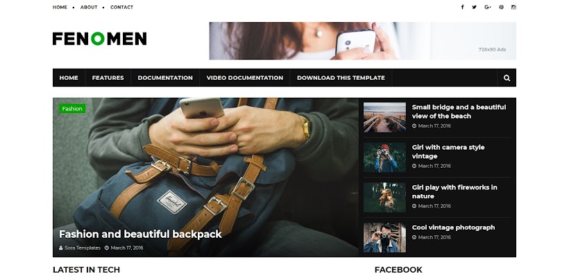 Fenomen Free Blogger Template