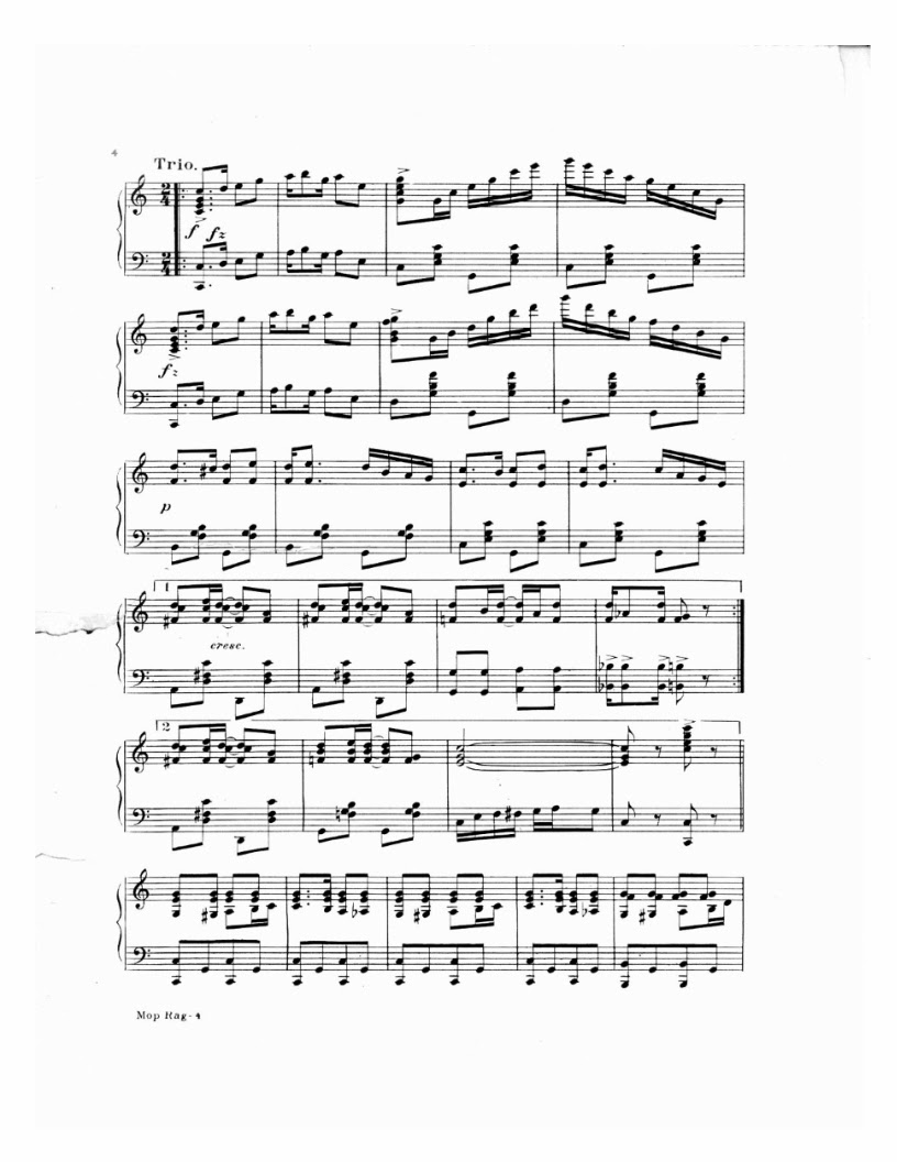 Helen Eaton Mop Rag Partituras para Piano