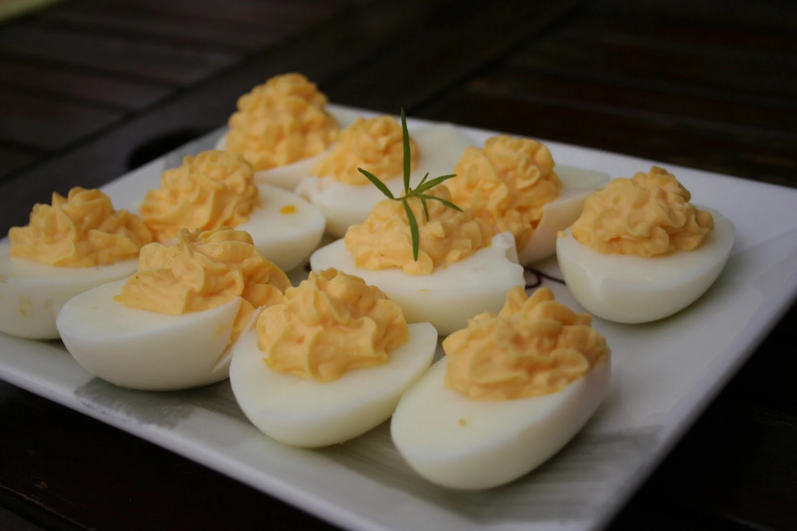 de la soupe au dessert: Oeufs mimosa sans mayonnaise