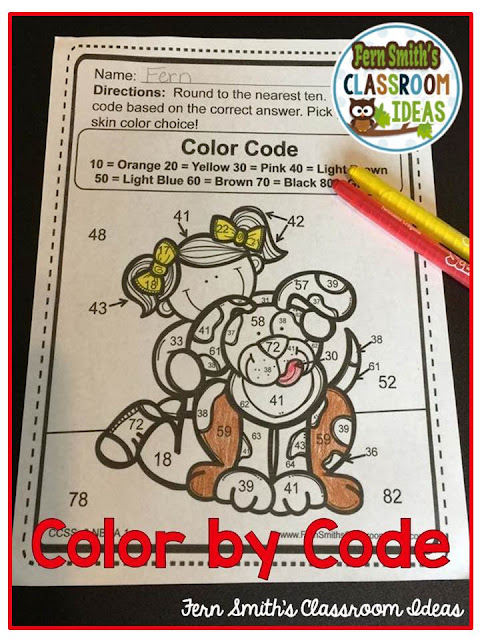 This 3rd Grade Go Math 1.2 Round to the Nearest Ten or Hundred Color By Number Resource includes 5 student pages for introducing or reviewing Round to the Nearest Ten or Hundred and 5 answer keys. You will love the no prep, print and go ease of these Round to the Nearest Ten or Hundred printables. Rounding is an essential skill to master in third grade. Students need to be able to understand rounding whole numbers to the nearest 10 or 100 as a stepping stone for many third grade math skills. With the 5 Answer Keys also included, this helps you quickly and efficiently check your students work in a very short amount of time. This 3rd Grade Go Math 1.2 Round to the Nearest Ten or Hundred Color By Number Resource includes 5 student pages for introducing or reviewing Round to the Nearest Ten or Hundred and 5 answer keys. You will love the no prep, print and go ease of these Round to the Nearest Ten or Hundred printables. Rounding is an essential skill to master in third grade. Students need to be able to understand rounding whole numbers to the nearest 10 or 100 as a stepping stone for many third grade math skills. With the 5 Answer Keys also included, this helps you quickly and efficiently check your students work in a very short amount of time.