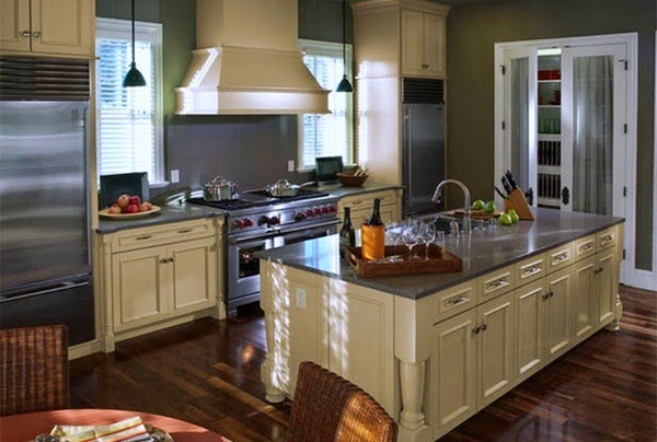 Kitchen at different levels