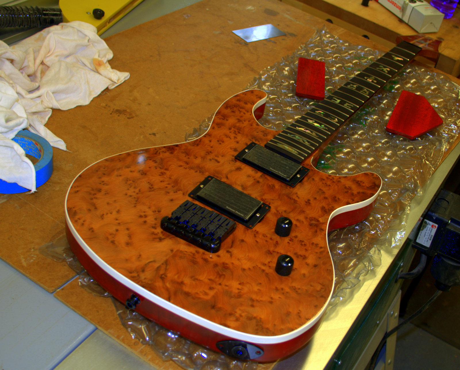 TMc Woodworks Baritone Guitar Build Part 7 Buffing and Polishing