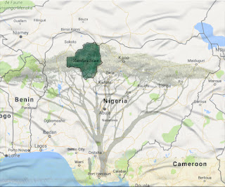 Zamfara Northwestern Nigeria Map of Africa
