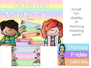 https://www.teacherspayteachers.com/Product/Days-of-the-weekmonths-of-the-year-cards-3294685
