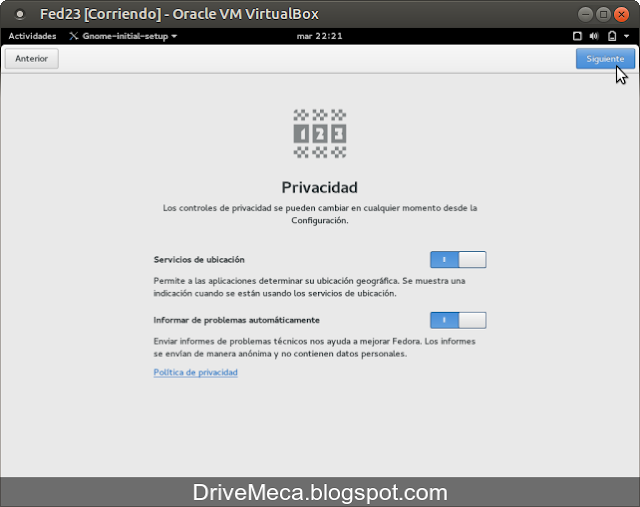 DriveMeca instalando Linux Fedora Workstation 23 paso a paso DriveMeca instalando Linux Fedora Workstation 23 paso a paso
