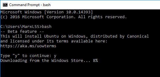 Inspired by Actual Events: Bash on Windows 10