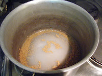 mustard seeds in pan