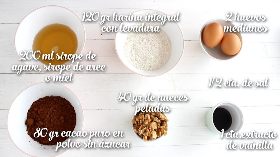 Ingredientes Brownie Saludable