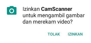 izinkan camscanner mengakses kamera
