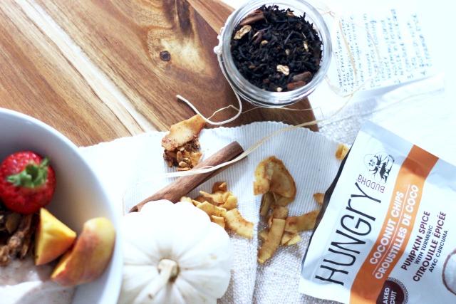 Healthy Pumpkin Spice granola with Hungry Buddha Coconut Chips 