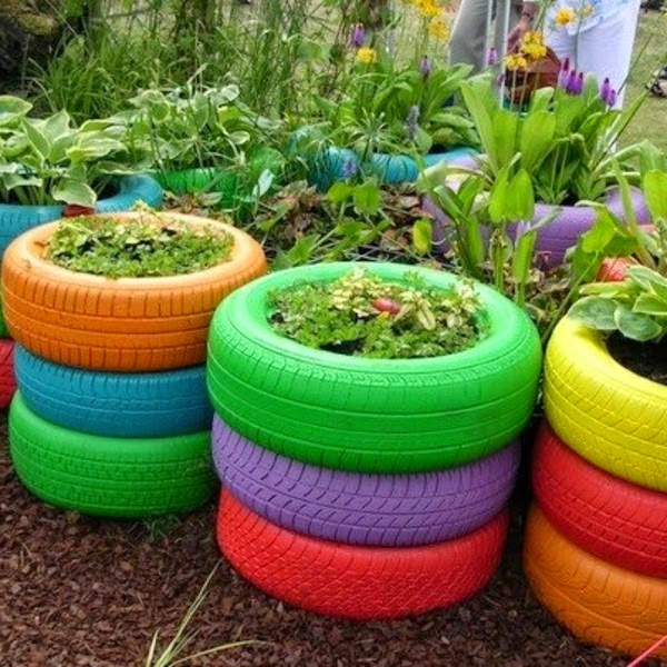 Beautiful colorful garden decoration