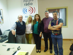 Preparando la Marathón de Poesía en Mataró Radio.