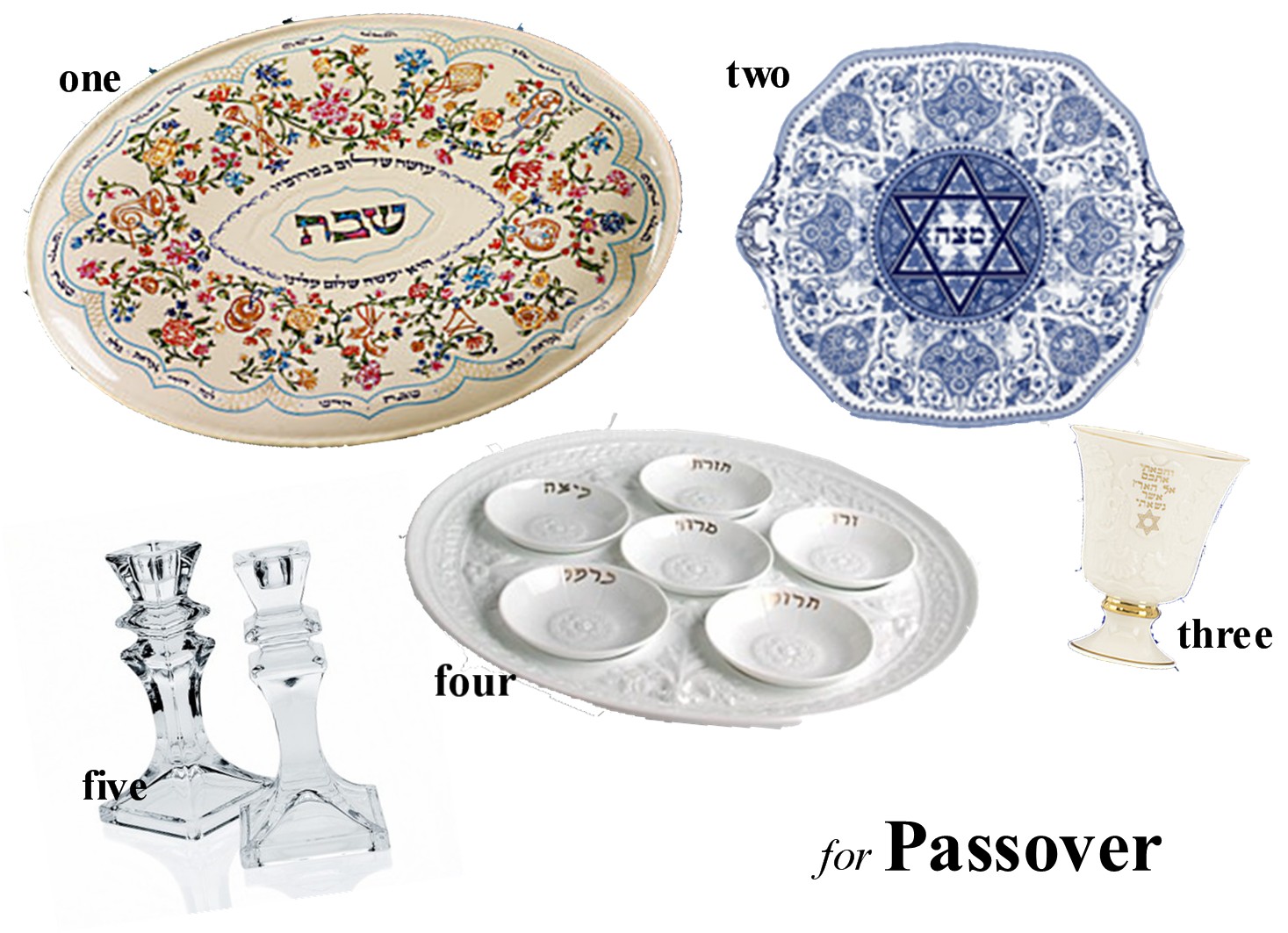Parties and Pearls Passover Plates