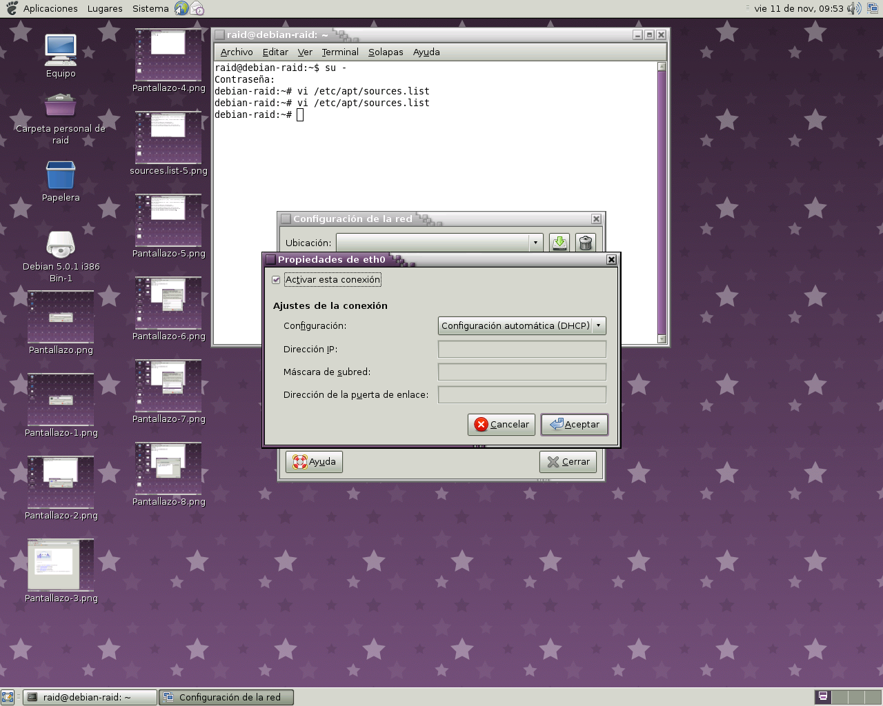 Administracion de Redes Unidad 6 "Debian con interfaz grafica"