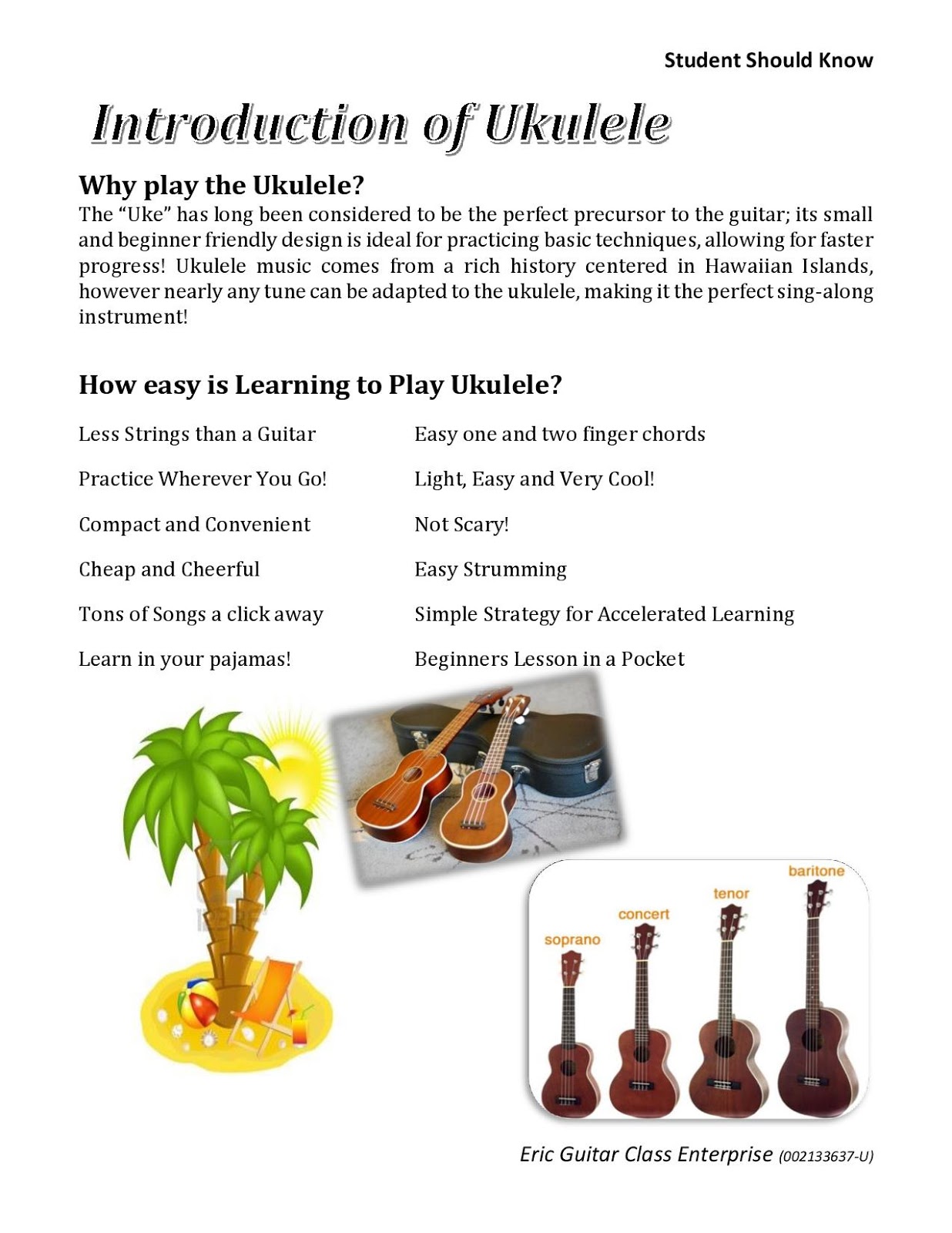 Guitar & Ukulele Lesson In Cheras Courses