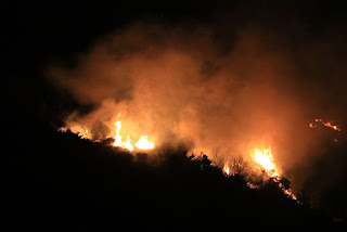 Incendio en las inmediaciones de Santa Águeda