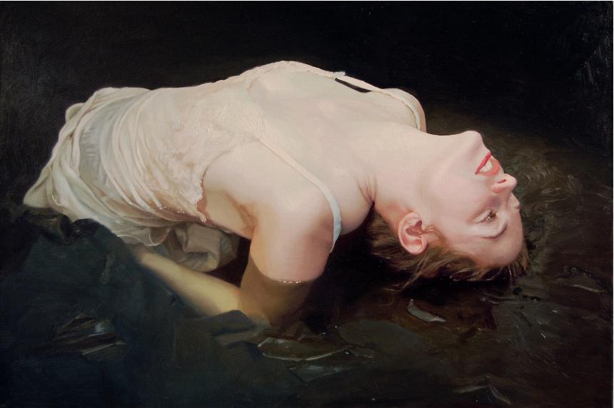 Nathalie Vogel 1975 | American Figurative painter | The liquid women