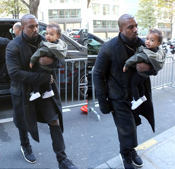 North West Very Happy To Be In The Hands Of Her Father, Kanye West