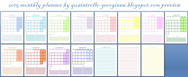 Download the 2015 monthly planner