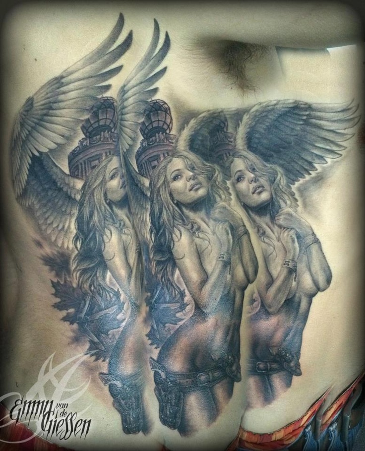 El ángel como figura espiritual en los tatuajes esta presente desde siempre...