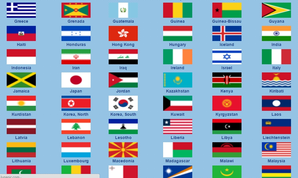 Gambar Bendera Dan Nama Negara Terbaru