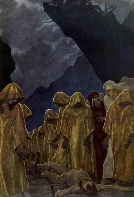 Inferno, Canto 17: A descida ao abismo nos Gerions, ilustração da