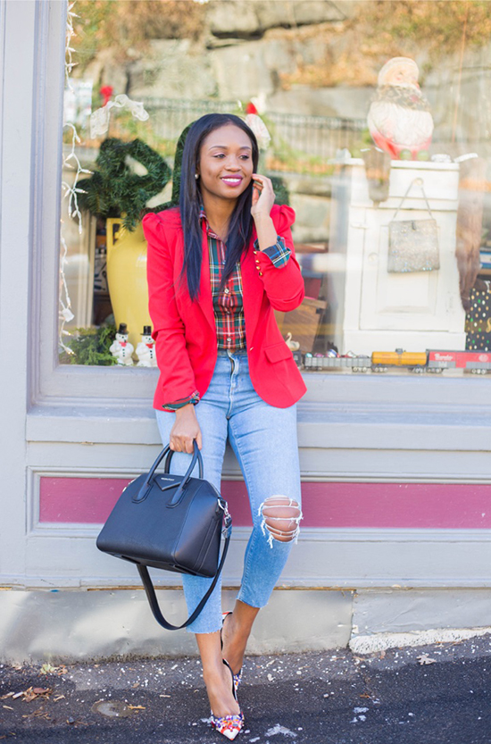 Plaid for the holidays | Prissysavvy