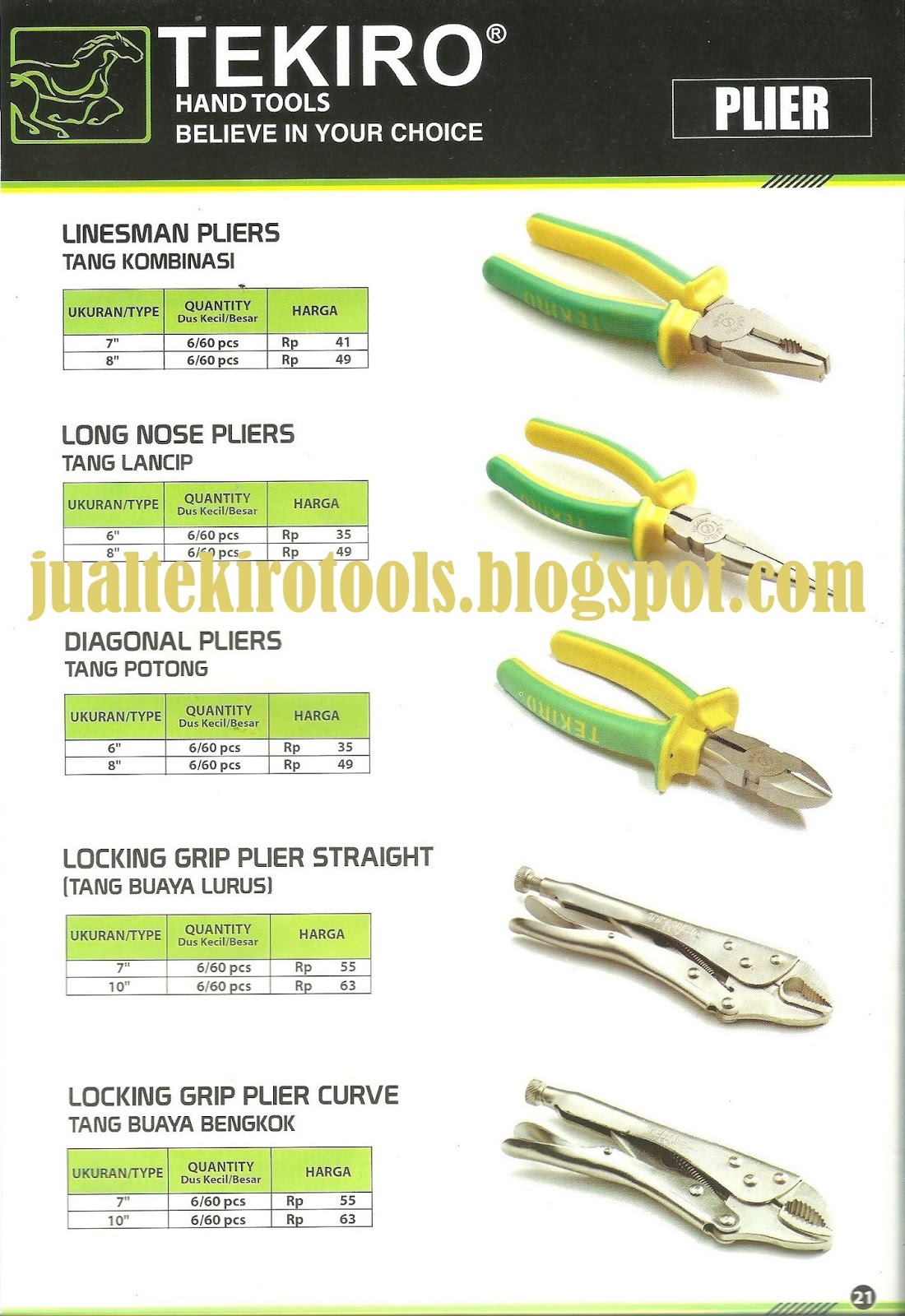 Tekiro Hand Tools Plier Tekiro Tools Di jual Termurah Suplier